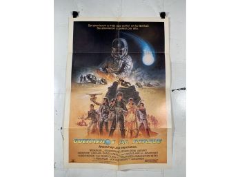 Vintage Folded One Sheet Movie Poster Warriors On The Attack