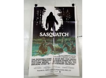 Vintage Folded One Sheet Movie Poster Sasquatch 1976