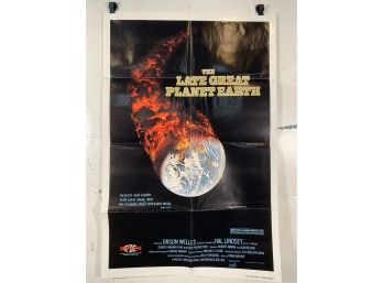 Vintage Folded One Sheet Movie Poster The Late Great Planet Earth 1978