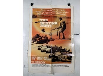 Vintage Folded One Sheet Movie Poster The Hunting Party 1971