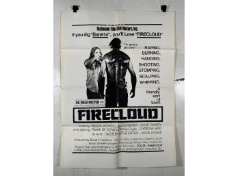 Vintage Folded One Sheet Movie Poster Firecloud 1975