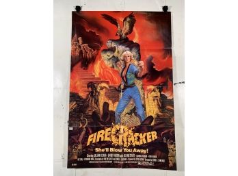 Vintage Folded One Sheet Movie Poster Firecracker 1981