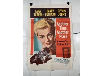 Vintage Folded One Sheet Movie Poster Another Time Another Place 1958