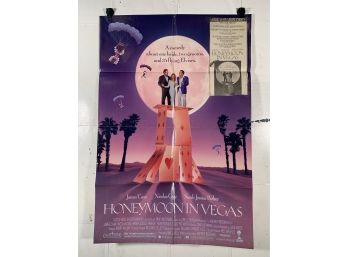 Vintage Folded One Sheet Movie Poster Honeymoon In Vegas 1992