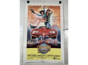 Vintage Folded One Sheet Movie Poster Corvette Summer 1978