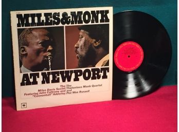 Miles Davis. Thelonious Monk. Miles And Monk At Newport. Vinyl Is Very Good. Jacket Is Very Good.