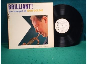 The Trumpet Of Don Goldie. Brilliant! On Argo Records. Deep Groove White Label Promo Vinyl Is Near Mint.