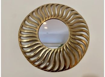 Yandel Brass Tone Sunburst Wall Mirror