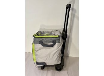 Columbia Canvas Cooler On Wheeled Carrier