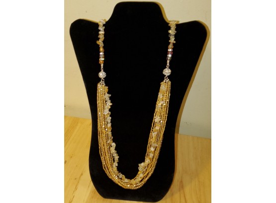 Brazilian Citrine, Multi Beads Set Of 2 Multi Wear Necklace
