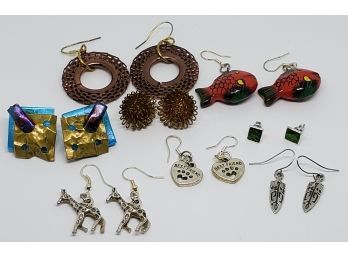 8 Pair Of Handcrafted Fashion Earrings