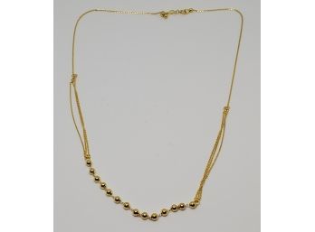 14k Yellow Gold Over Sterling Bolo Necklace