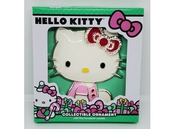 Brand New Hello Kitty Christmas Ornament Made With Fine European Crystals