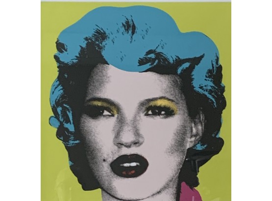 Banksy Limited Edition Silkscreen Depicting Kate Moss In The Likeness Of Marylin Monroe