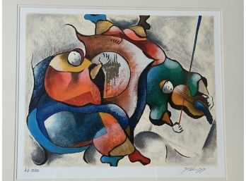 David Schluss  Limited Edition Serigraph Depicting  Musicians