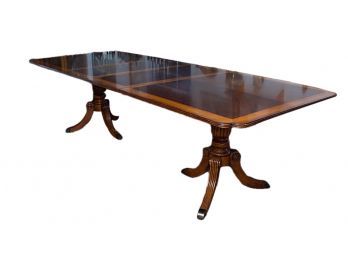 Fabulous Banded Dining Table With Two Leaves