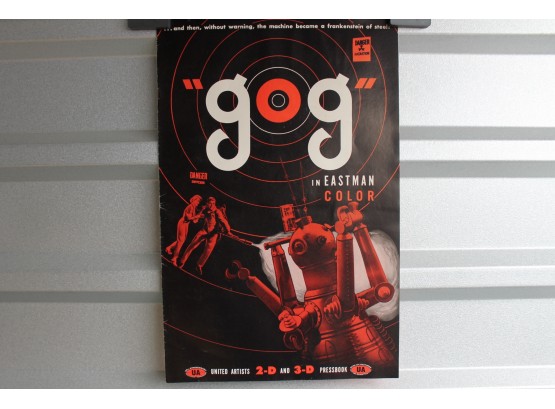Big Oversized 1950s GOG Science Fiction Space Movie Poster Pressbook