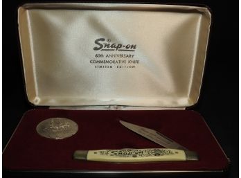 60th Anniversary Snap On Tools Pocket Knife & Coin
