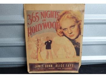Original 1934 Film Movie Poster 365 Nights In Hollywood