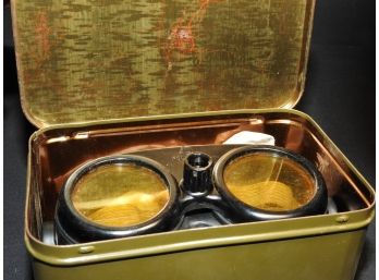 WW2 American Optica Poloroid Co. Army Goggles With Case