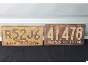 1934 License Plate Lot
