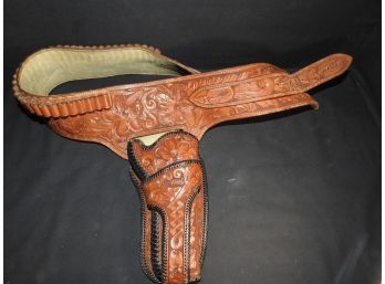 Great Looking S D Myres Tooled Leather Gun Holster Paid Over 500.00