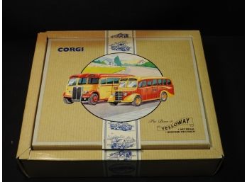 Corgi 2 Yelloway Buses 6 Inch In Original Box