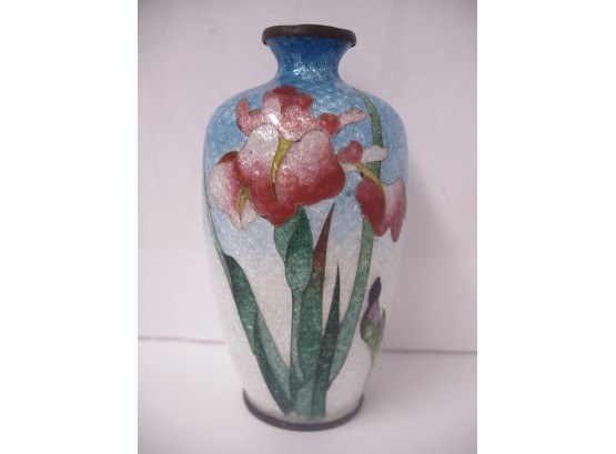 Vintage Japanese Cloisonne Vase, 3 1/2' Tall X 2' Diameter