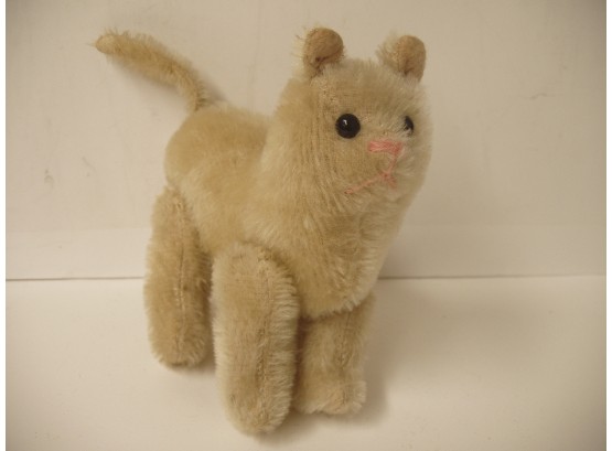 Vintage Antique Cat Stuffed Animal Toy Looks Like Steiff However Has No Button, Measures 6' Tall