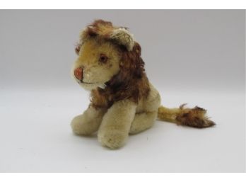 Small Vintage Steiff ? Seated Lion However Has No Button, Measures 5' X 2 1/2' X 4'