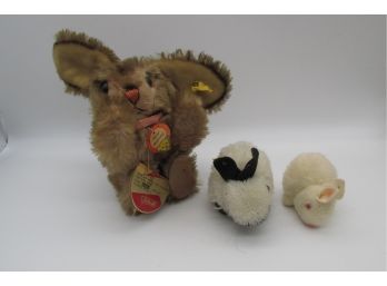 Collection Of 3 Vintage Steiff Rabbits All With Buttons