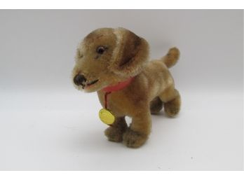 Vintage Hermann Teddy Stuffed Toy Dog With Swivel Head, Measures 7' X 3' X 4 1/2' Tall