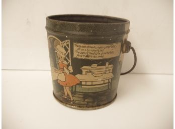 Vintage Tin Lithograph Advertising Tin Pail Made By Canco