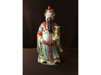 16” Chinese Figure Vintage Shan Xing Wise Man  Or Star God Statue