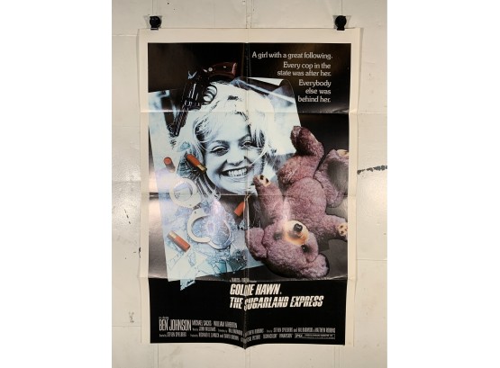Vintage Folded One Sheet Movie Poster Goldie Hawn In The  Sugarland Express