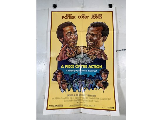 Vintage Folded One Sheet Movie Poster A Piece If The Action 1977