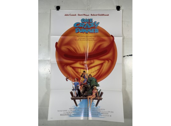 Vintage Folded One Sheet Movie Poster One Crazy Summer 1986