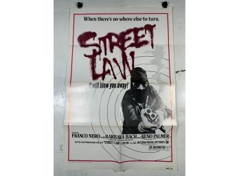 Vintage Folded One Sheet Movie Poster Street Law 1980