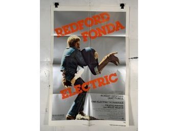 Vintage Folded One Sheet Movie Poster Jane Fonda In The Electric Horseman 1979