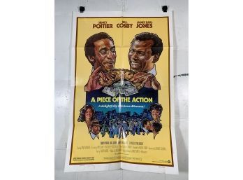 Vintage Folded One Sheet Movie Poster A Piece If The Action 1977