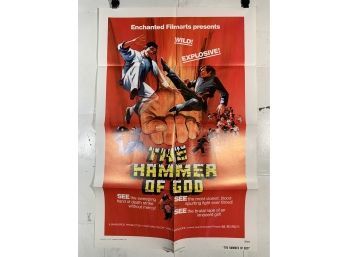Vintage Folded One Sheet Movie Poster The Hammer Of God 1973
