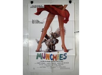 Vintage Folded One Sheet Movie Poster Munchies 1987