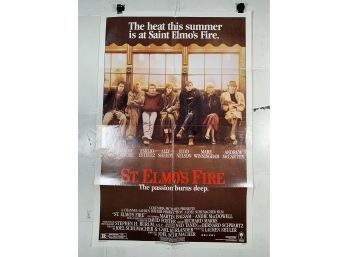 Vintage Folded One Sheet Movie Poster St Elmos Fire 1985