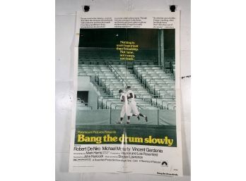 Vintage Folded One Sheet Movie Poster Bang The Drum Slowly 1973