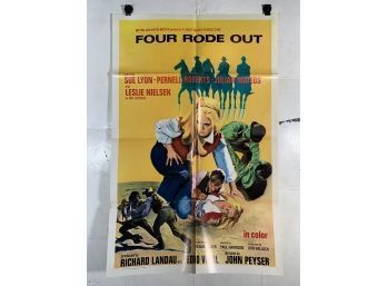 Vintage Folded One Sheet Movie Poster Four Ride Out 1969