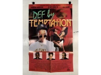 Vintage Folded One Sheet Movie Poster Def By Temptation
