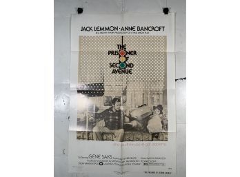 Vintage Folded One Sheet Movie Poster The Prisoner Of Second Avenue 1975