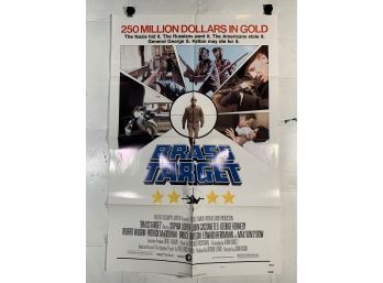 Vintage Folded One Sheet Movie Poster Brass Target Style E 1978