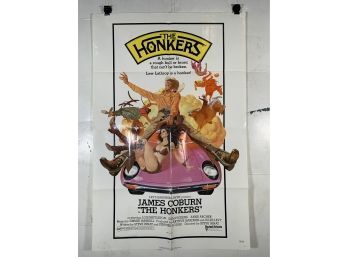 Vintage Folded One Sheet Movie Poster Honkers 1972
