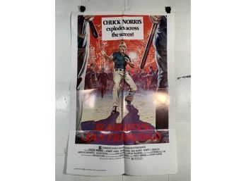 Vintage Folded One Sheet Movie Poster Slaughter In San Francisco 1981